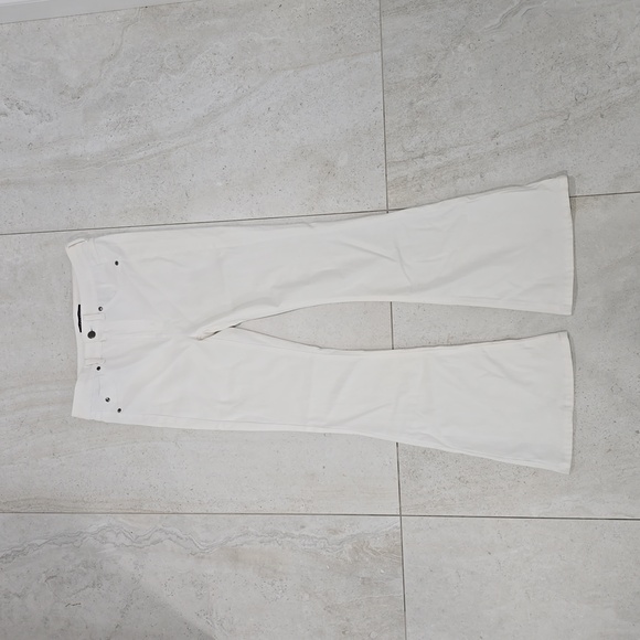 Off White Flared Jeans with Minor Discoloration - Picture 1 of 6